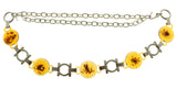 Silver Tone & Brown Fashion Chain Belt