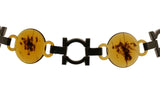 Silver Tone & Brown Fashion Chain Belt