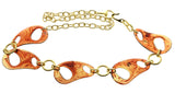 Cinturón de cadena de moda dorado y marrón