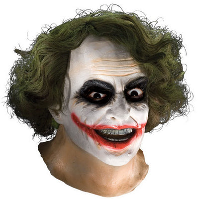 Máscara de látex de Joker para adulto con pelo