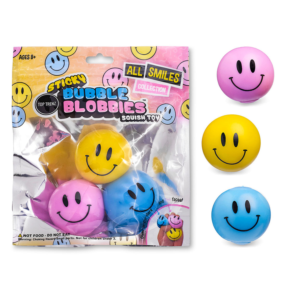 Monstruos de burbujas adhesivas - Caras felices