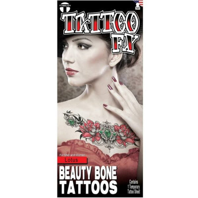 Tatuaje de hueso de rubí rojo y belleza