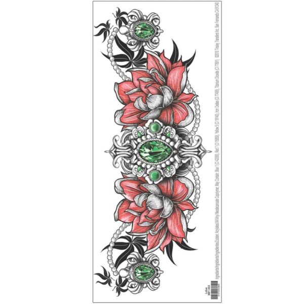 Tatuaje de hueso de rubí rojo y belleza