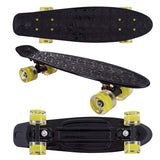 Flybar Wheels Skateboard Plástico Crucero led 22 Negro y Amarillo