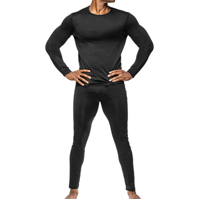 Conjunto 2 Térmicas Pro -Wear para hombre, color negro jaspeado
