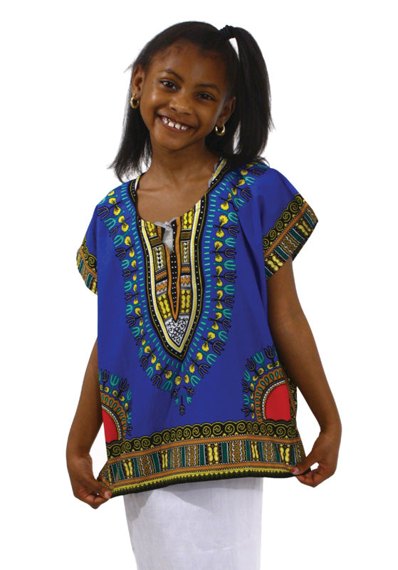 Dashiki Tradicional Azul para Niños
