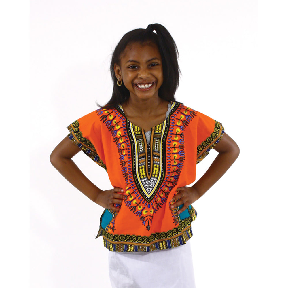 Children's Traditional Dashiki Orange