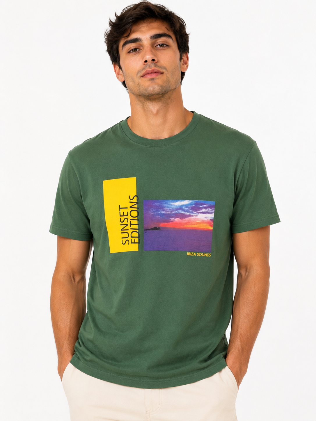 Sudadera para caballero Sunset Editions verde