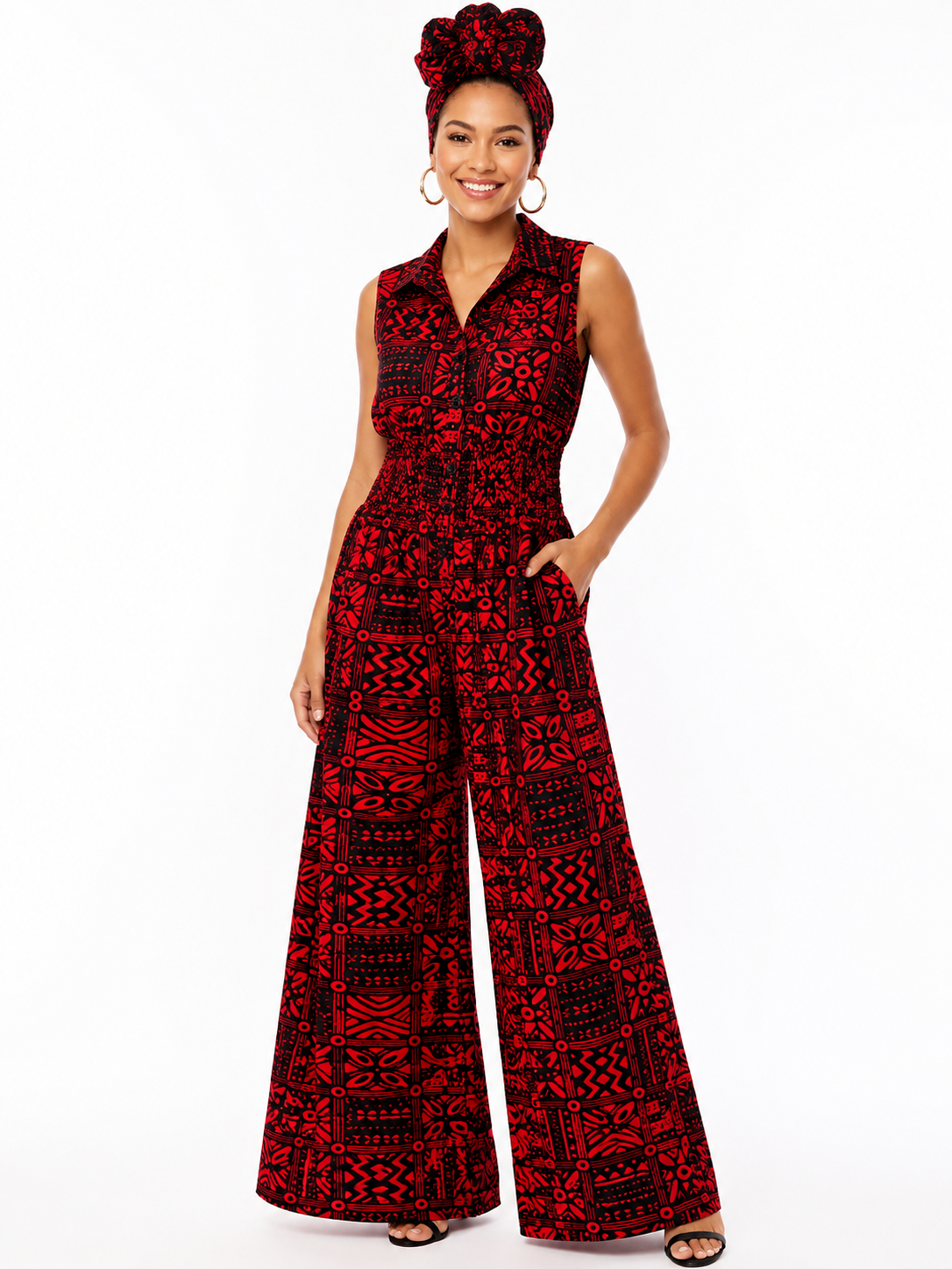 Mono con estampado rojo - Etnia Negra