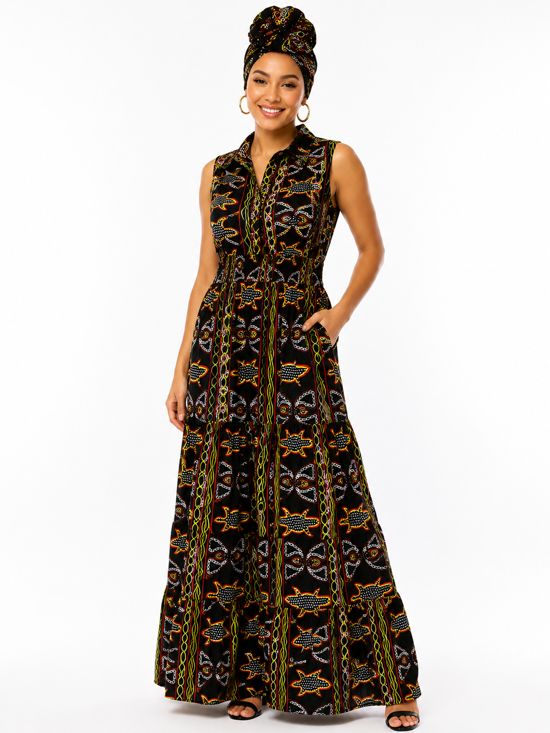 Botones para Vestido de Estampado Africano - Etnia Negra