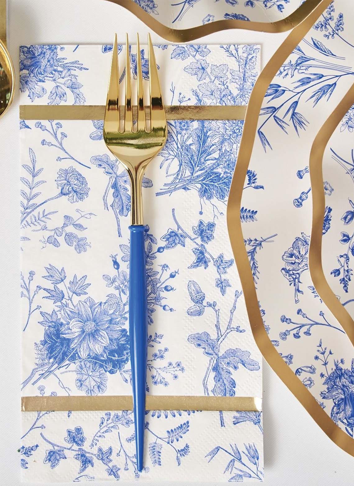 Bella Cutlery Gold/ Blue  Handle