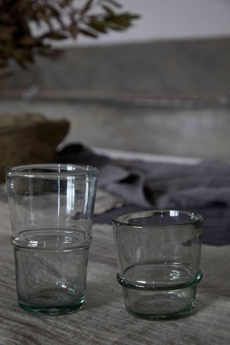 Vaso Alto de Vidrio Reciclado, 18oz Marisa Verde