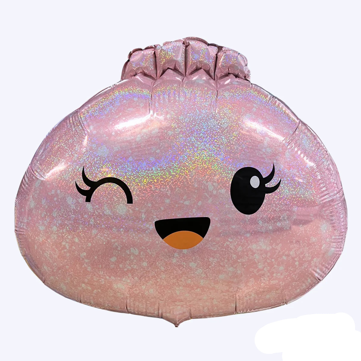 Wrinkle Bun Light Pink 22" Iridescent