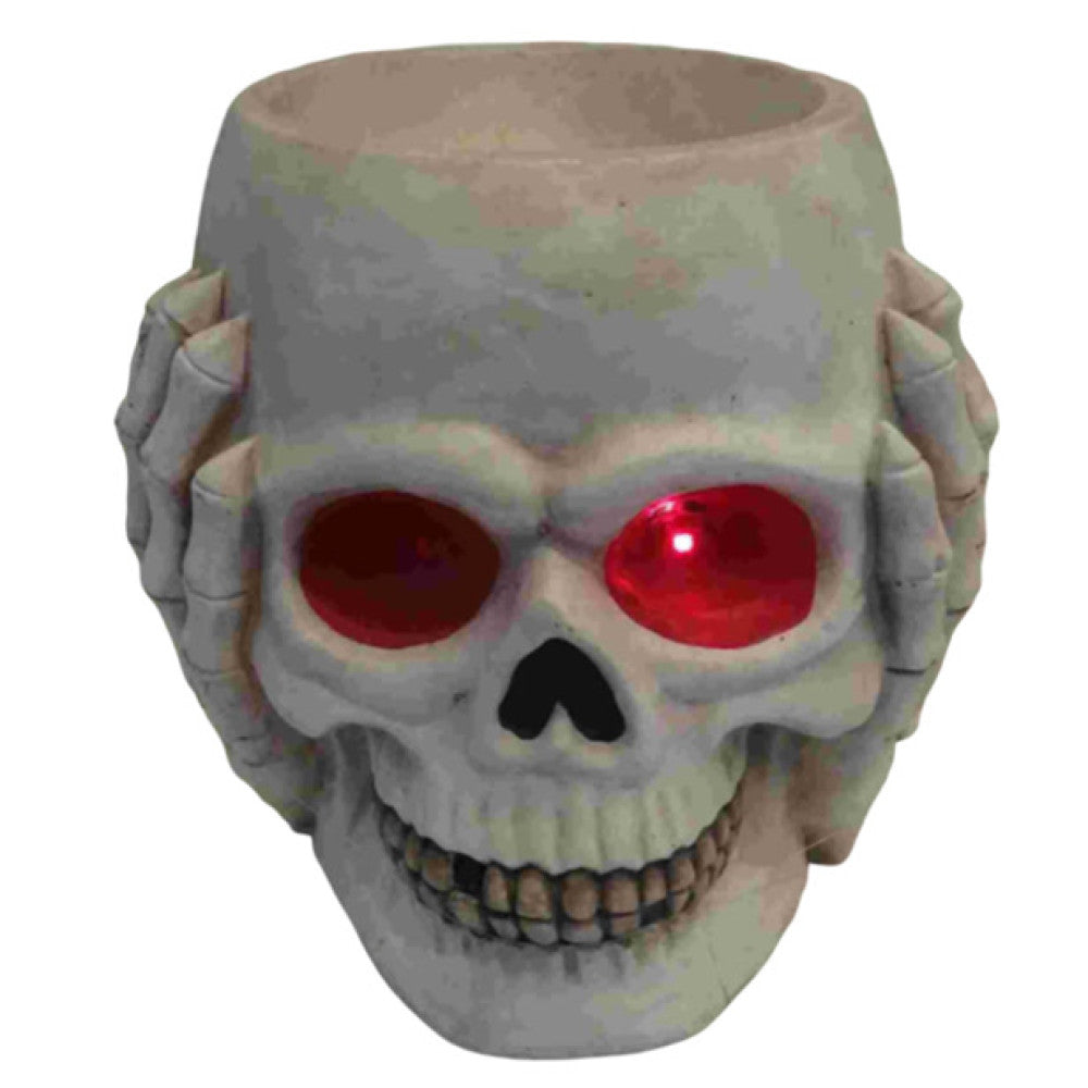 Light-Up Skull Bowl with Red Eyes