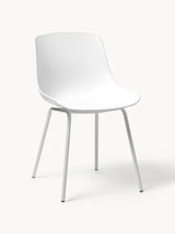 Nordic Style PP Plastic Dining Chair with Metal Frame White
