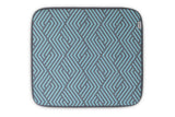 Labyrinth Dish Drying Mat Aqua / Grey