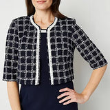 Jacket Dress Navy/White - Maya Brooke
