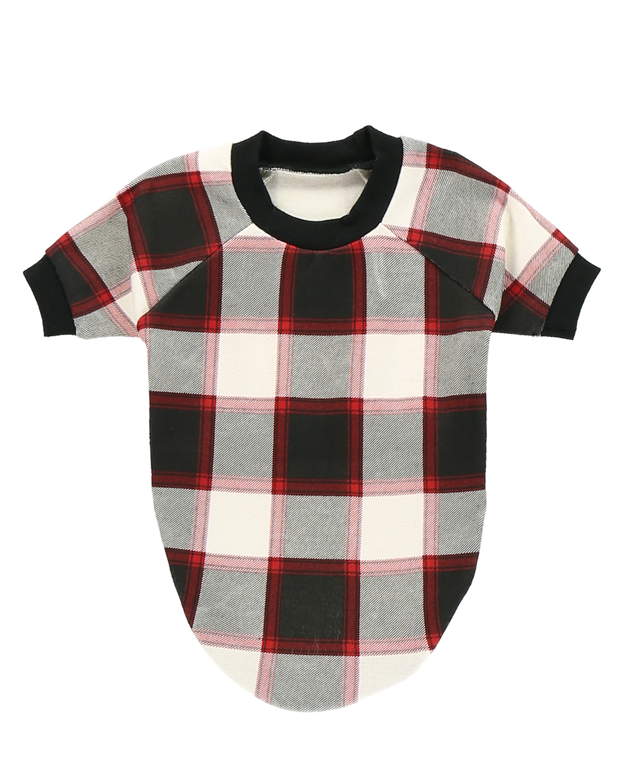 Camisa de cuadros escoceses para perro