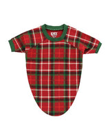 Camisa de cuadros navideños para perro