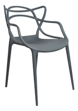 Colorful Modern Design Plastic Chair Grey
