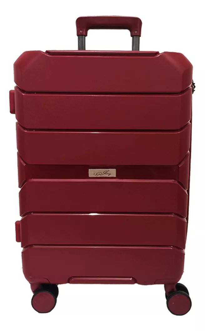 Maleta de viaje pequeña 18" rojo vino