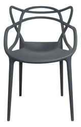 Colorful Modern Design Plastic Chair Grey