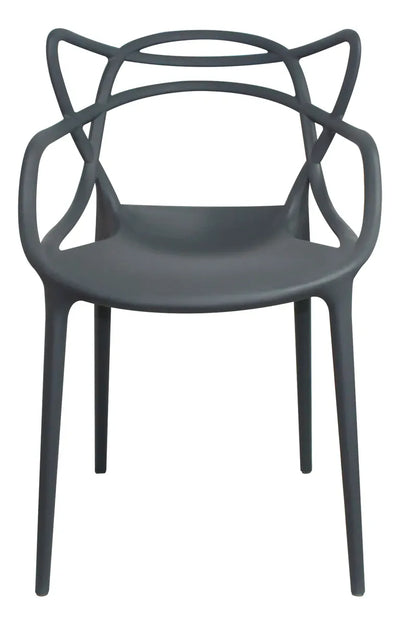 Colorful Modern Design Plastic Chair Grey