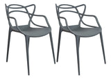 Colorful Modern Design Plastic Chair Grey