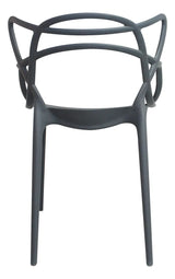 Colorful Modern Design Plastic Chair Grey