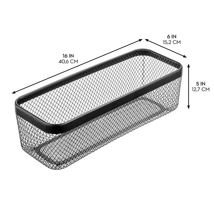 Cesta de 16 x 6 x 5 Negro Mate