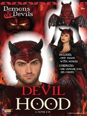 RED DEVIL HOOD HEADPIECE