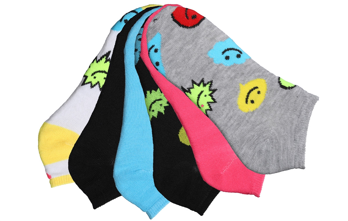 Paquete de 3 calcetines tobilleros de algodón con diseños novedosos y bonitos
