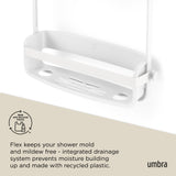 Organizador de ducha Flex blanco