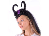 Oxhorn Headband With Veil