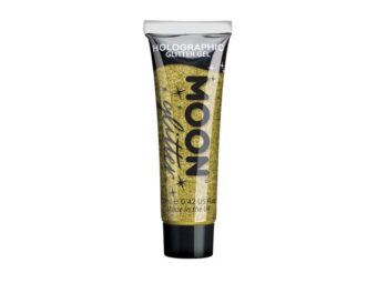 Gel de purpurina fina holográfica, 12 ml dorado