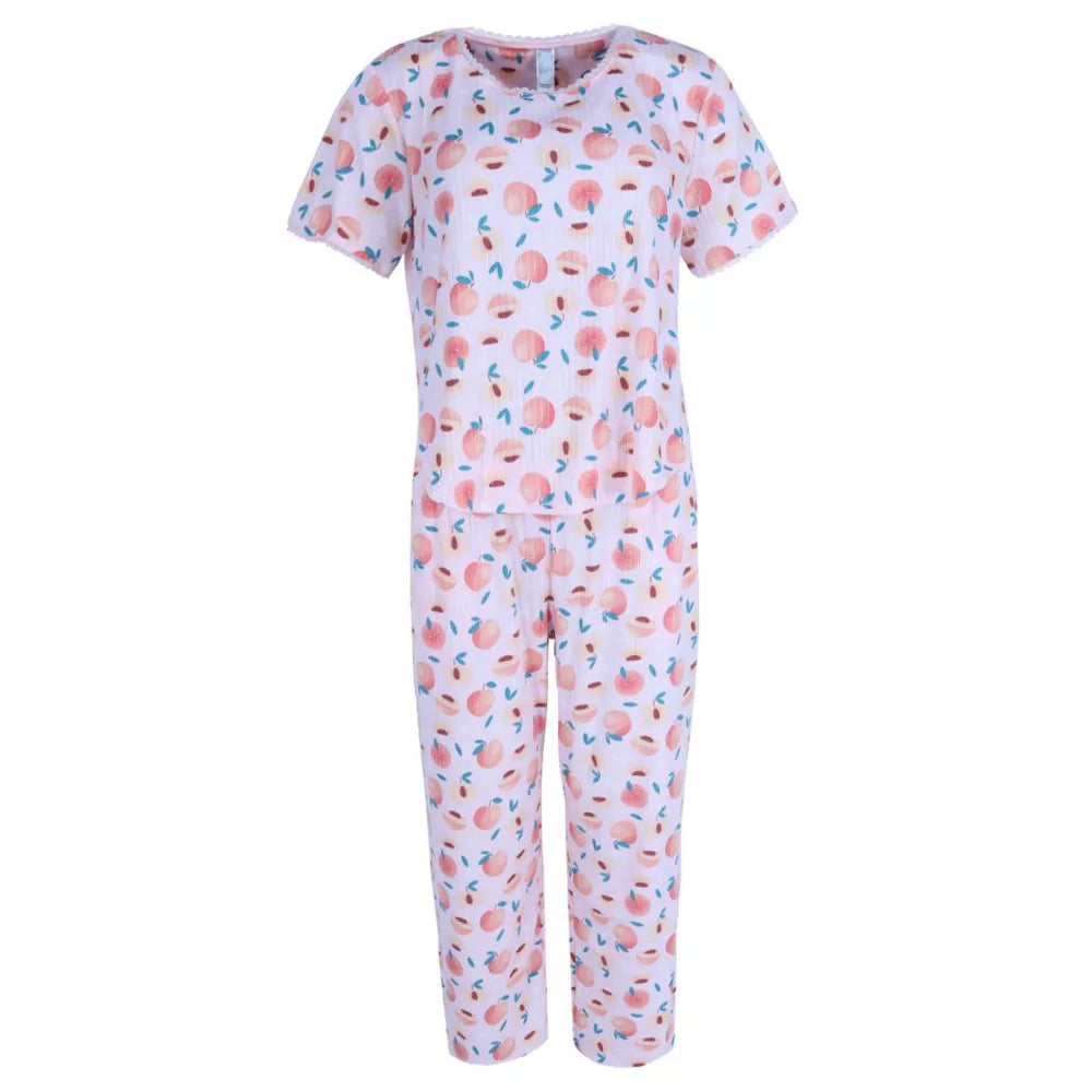 Conjunto de Pijama Acanalado Siesta Rosa