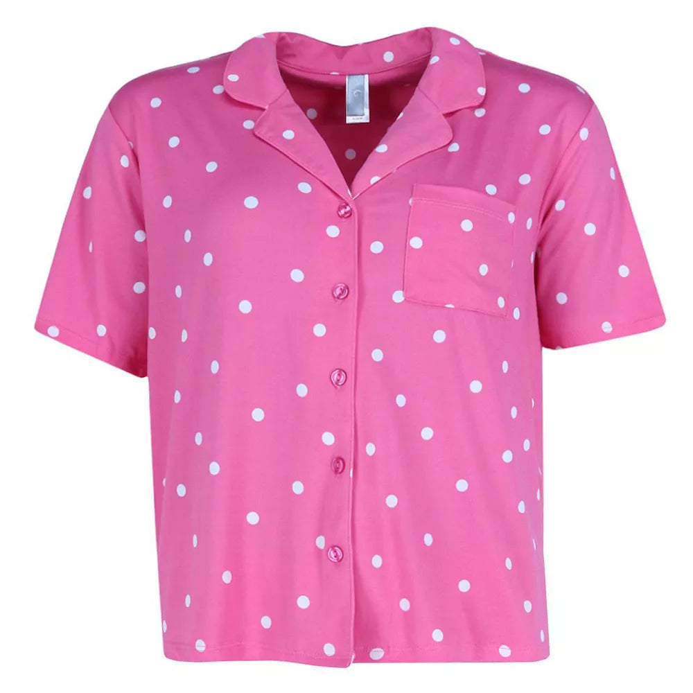 Conjunto corto de muesca rosa intenso