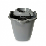 4Gal/15L Plastic Mop Bucket with Wheels Grey