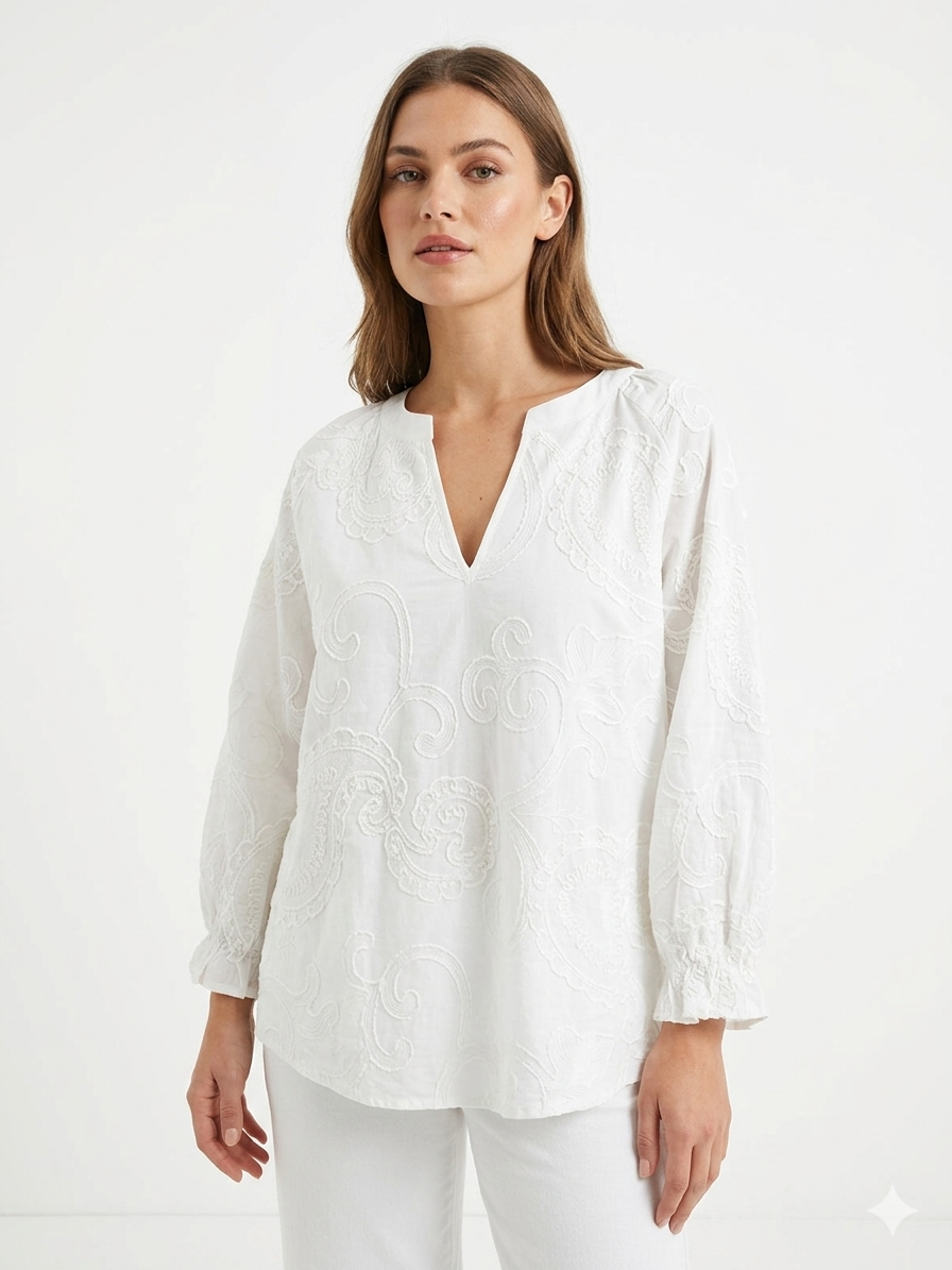 Blusa 3D Cuerda Blanca