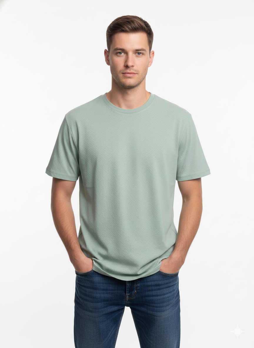 Camiseta Hombre Salvia Gris Topo - Just Blu