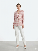 Traje pantalón rosa rojo / blanco brillante - Nanette Lepore