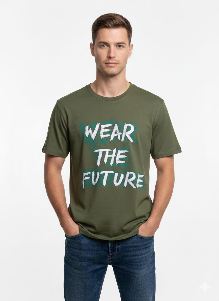 Camiseta de hombre color oliva - Just Blu