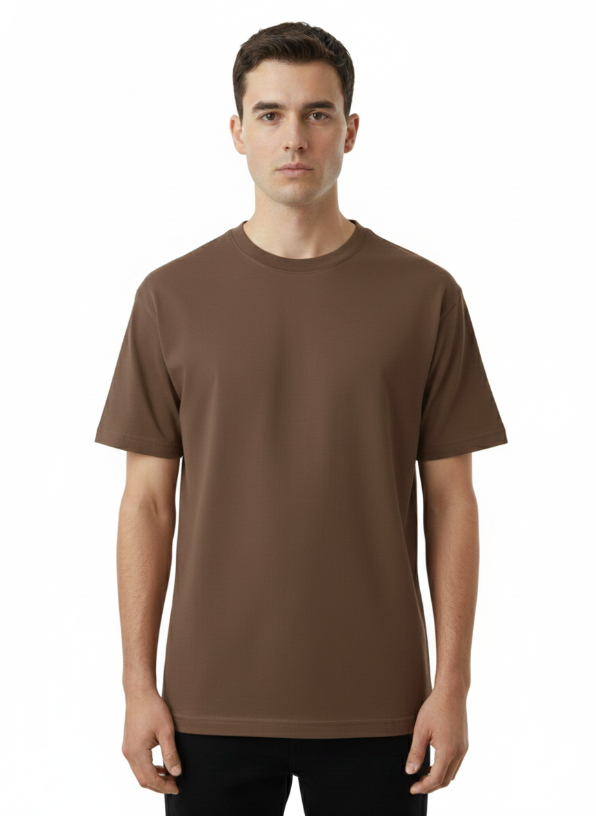 Camiseta de corte holgado marrón - Luigi Baretta