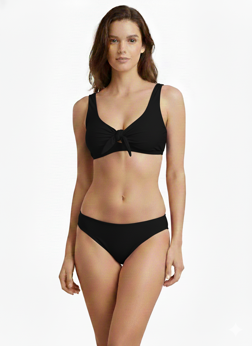 Traje de baño de 2 piezas negro para mujer - Emma Jordan