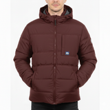 Double Needle Quilted Puffer Oxblood
