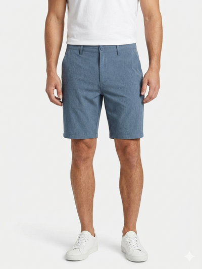 Pantalón corto híbrido de poliéster 4 PKT, azul marino / índigo vintage