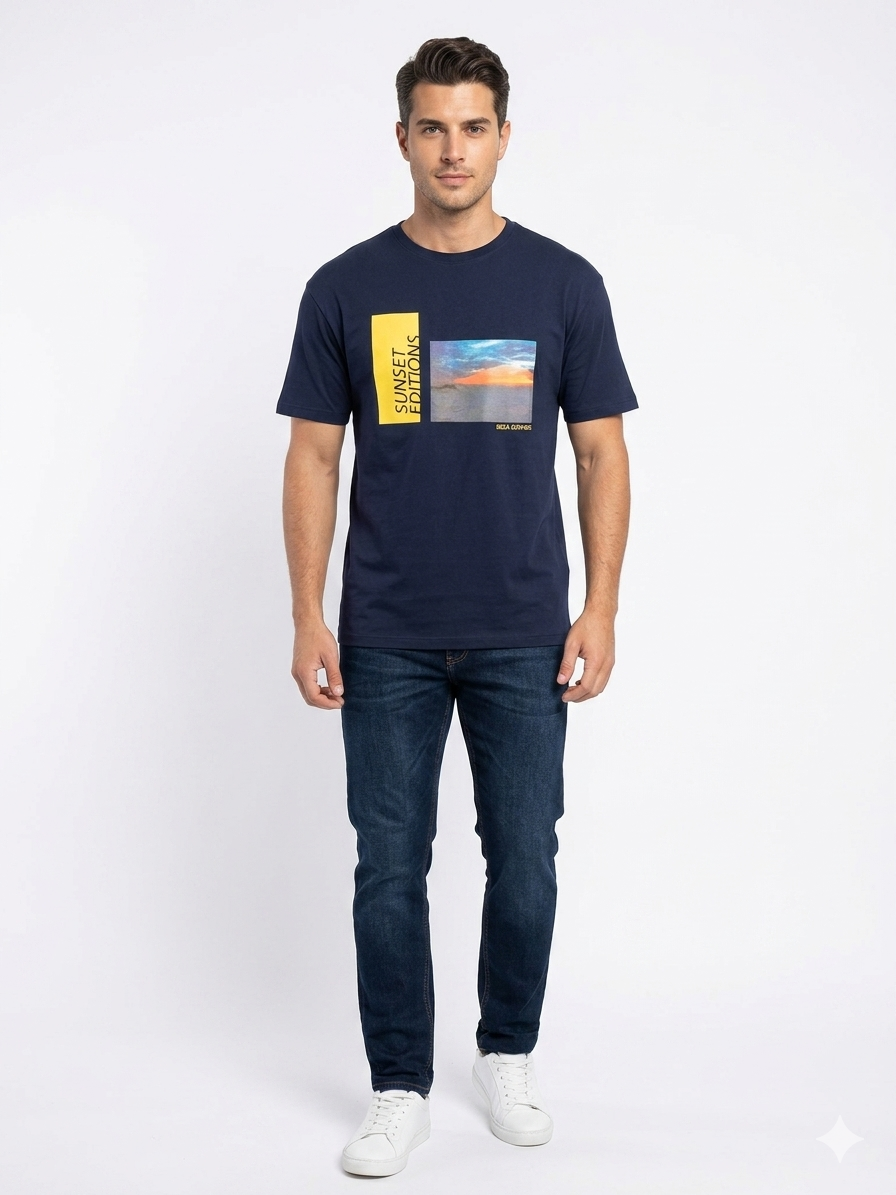 Suéter para hombre Sunset Editions azul oscuro