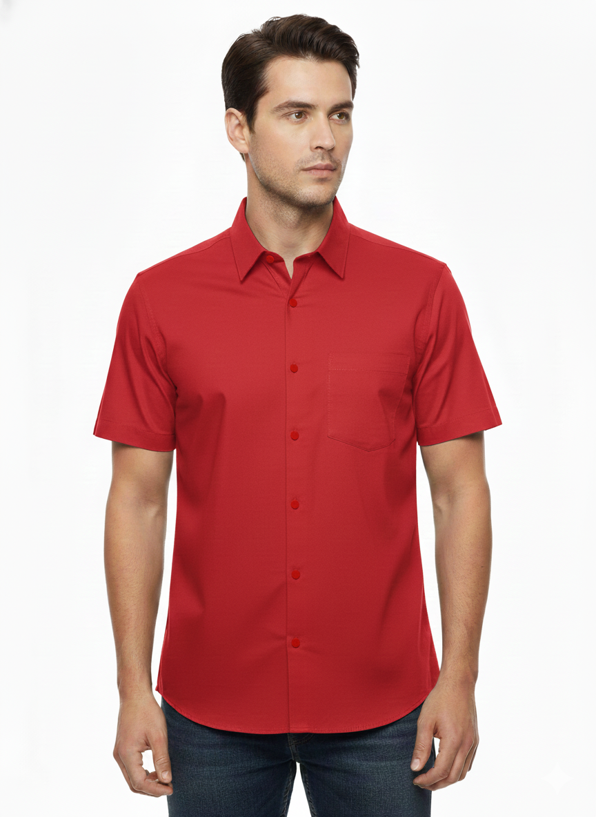Camisa de manga corta en Rojo - Just Blu