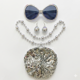 Kit de fiesta disco plateado