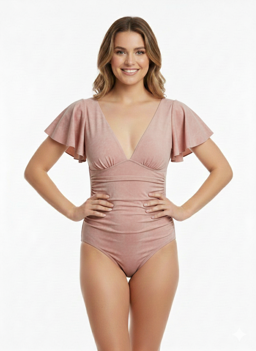 Traje de baño de una pieza para mujer rosa viejo - Joan Vass